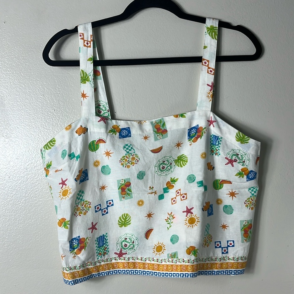 Midnight sky cropped top multicolored size L